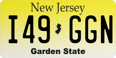 NJ license plate I49GGN