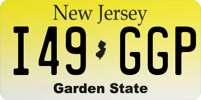 NJ license plate I49GGP
