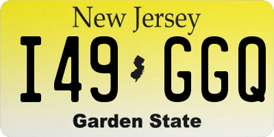 NJ license plate I49GGQ