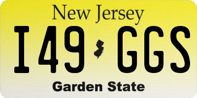 NJ license plate I49GGS