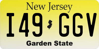 NJ license plate I49GGV