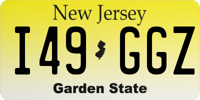 NJ license plate I49GGZ