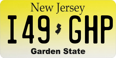 NJ license plate I49GHP