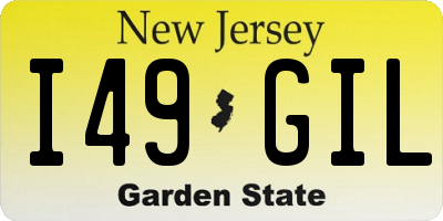 NJ license plate I49GIL