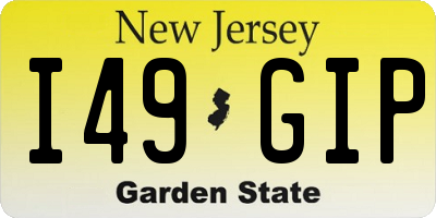 NJ license plate I49GIP
