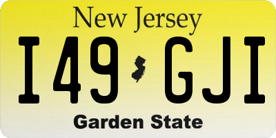 NJ license plate I49GJI