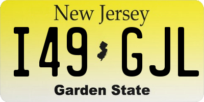 NJ license plate I49GJL