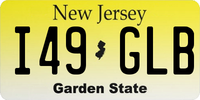 NJ license plate I49GLB