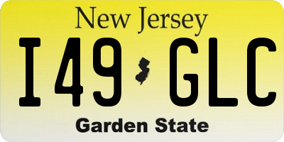 NJ license plate I49GLC