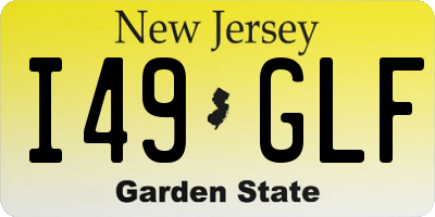 NJ license plate I49GLF