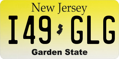 NJ license plate I49GLG