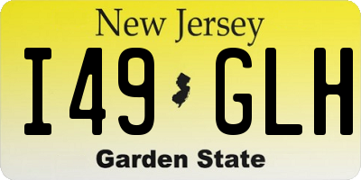NJ license plate I49GLH