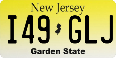 NJ license plate I49GLJ