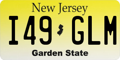 NJ license plate I49GLM