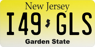 NJ license plate I49GLS