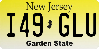 NJ license plate I49GLU