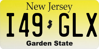 NJ license plate I49GLX