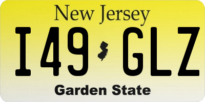 NJ license plate I49GLZ
