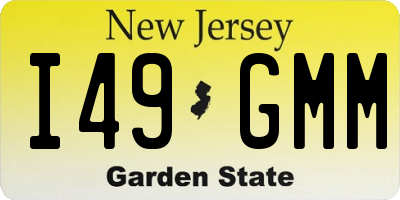 NJ license plate I49GMM