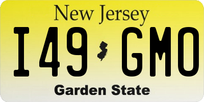 NJ license plate I49GMO