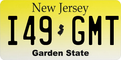 NJ license plate I49GMT