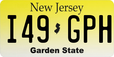 NJ license plate I49GPH