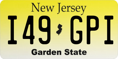 NJ license plate I49GPI