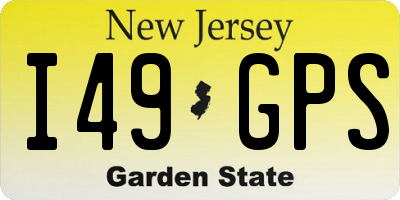 NJ license plate I49GPS