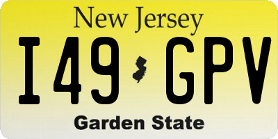 NJ license plate I49GPV