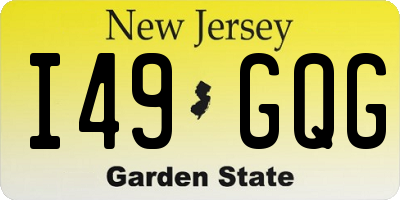 NJ license plate I49GQG