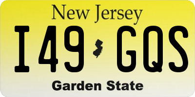 NJ license plate I49GQS