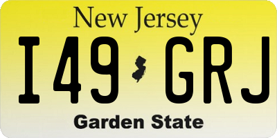NJ license plate I49GRJ