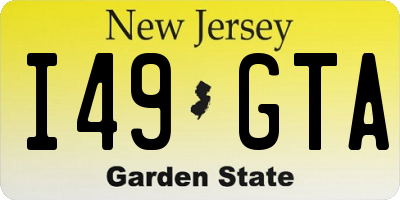NJ license plate I49GTA