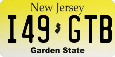 NJ license plate I49GTB