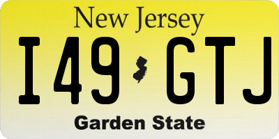 NJ license plate I49GTJ