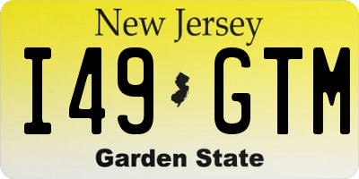 NJ license plate I49GTM