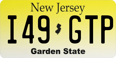 NJ license plate I49GTP