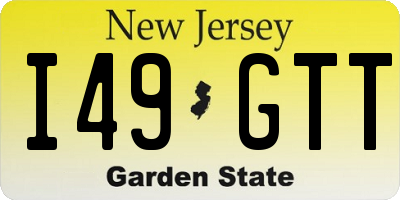 NJ license plate I49GTT