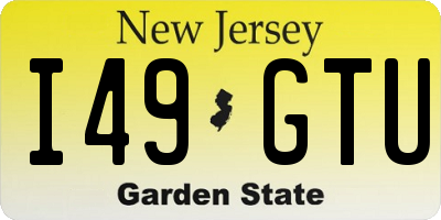 NJ license plate I49GTU