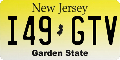 NJ license plate I49GTV
