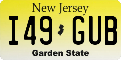 NJ license plate I49GUB