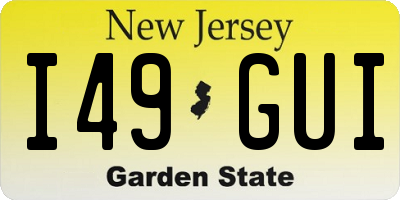 NJ license plate I49GUI