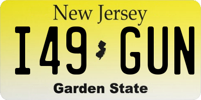 NJ license plate I49GUN