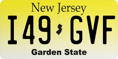 NJ license plate I49GVF