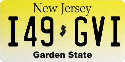 NJ license plate I49GVI