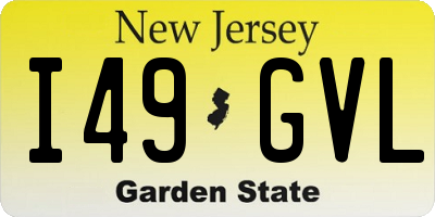 NJ license plate I49GVL