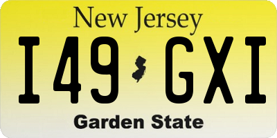 NJ license plate I49GXI