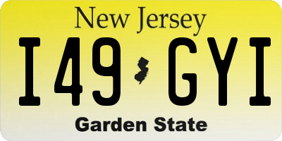 NJ license plate I49GYI