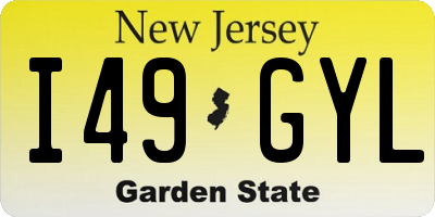 NJ license plate I49GYL