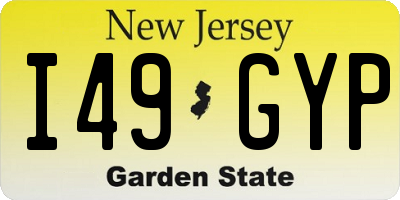 NJ license plate I49GYP
